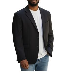 Angelo Rossi 44R Men's Blazer Blue Suit Coat Sport Jacket 3 Buttons 44 Regular